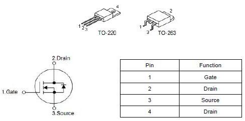 安定器 MOS管75NF75 80A/80V規(guī)格書-TO-220、263封裝-KIA MOS管