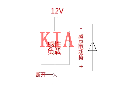 繼電器，二極管