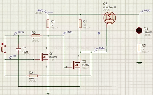 單鍵開關(guān)機(jī)電路