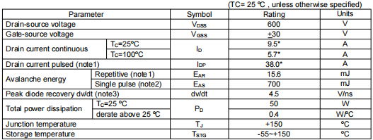 儲(chǔ)能電源場效應(yīng)管,KIA10N60H